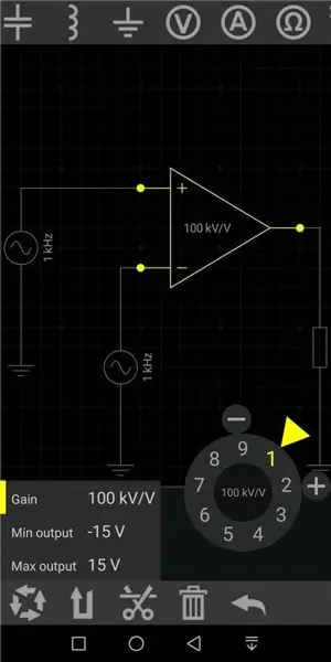 Simulazione circuito opamp ad anello aperto