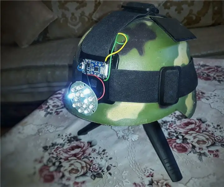 Solar Powered Helmet Led Light: 3 Kauj Ruam