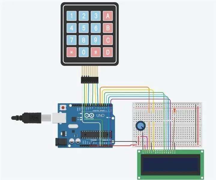 እኛ የመማሪያ ቡድን 6 UQD10801 (Robocon1) ተማሪዎች ከዩኒቨርሲቲ ቱ ቱ ሁሴን ኦን ማሌዥያ (UTHM) - የቁልፍ ሰሌዳ 4x4 እና ኤልሲዲ አርዱinoኖ 3 ደረጃዎች