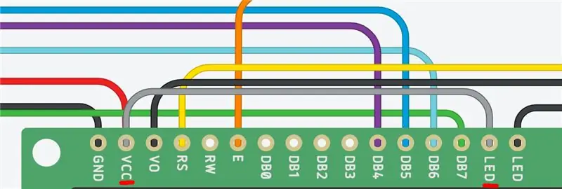 Finalizar las conexiones de la pantalla LCD