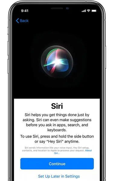 ตั้งค่า Siri และบริการอื่นๆ