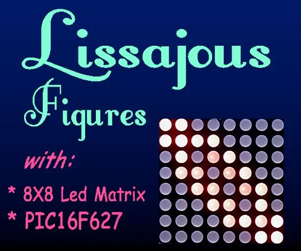 Lissajous figure na 8X8 Led matriki: 7 korakov