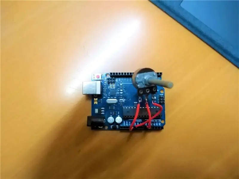 ধাপ 1: Arduino সঙ্গে Potentiometer সার্কিট।