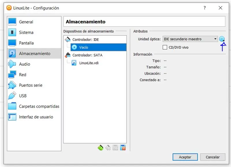 กำหนดค่า El LinuxLite En La Maquina Virtual