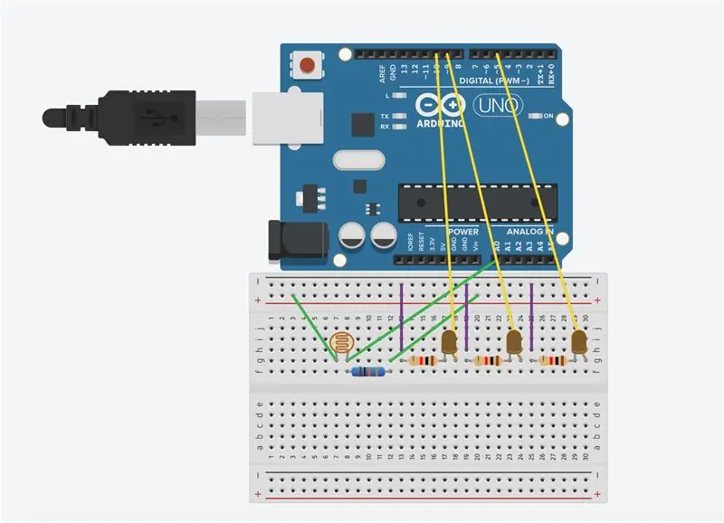 Bahagian 1 - Fotoresensi + LED Kuning