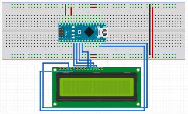 Окабеляване на LCD дисплея