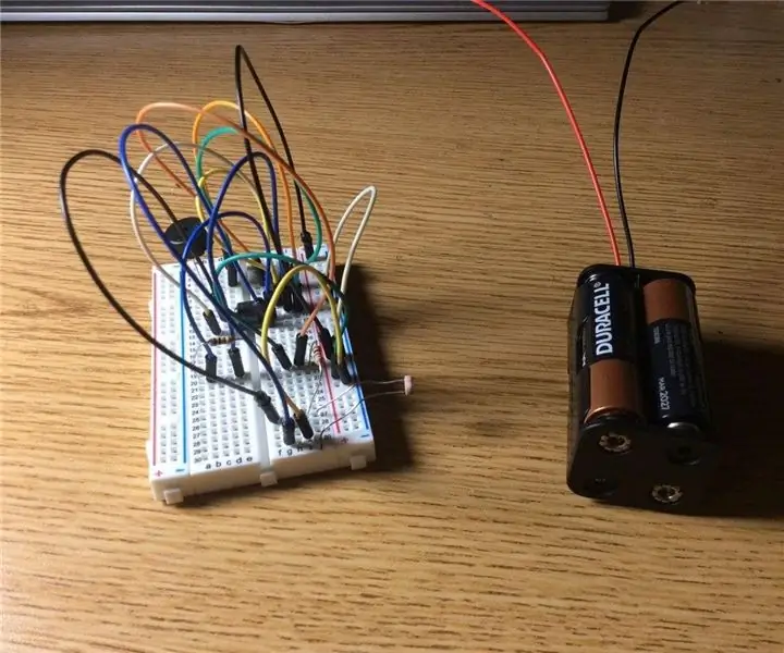 Simpleng Laser Tripwire Alarm Circuit Sa NE555 Timer: 5 Hakbang