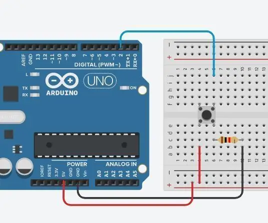 Tlačítko pro propojení rozhraní - základy Arduina: 3 kroky