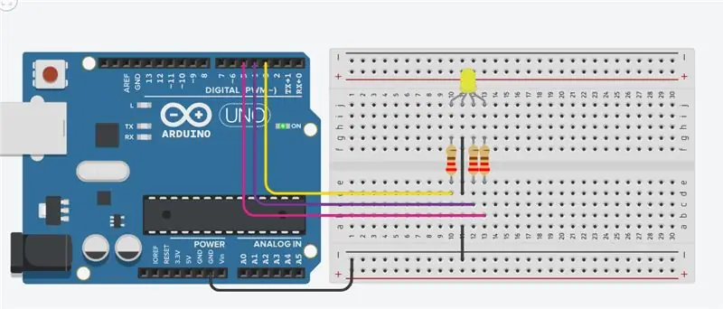 การเชื่อมต่อ RGB Led กับ Arduino บน TinkerCad