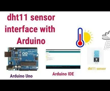 Интерфейс датчика температуры и влажности (dht11) с Arduino: 4 шага