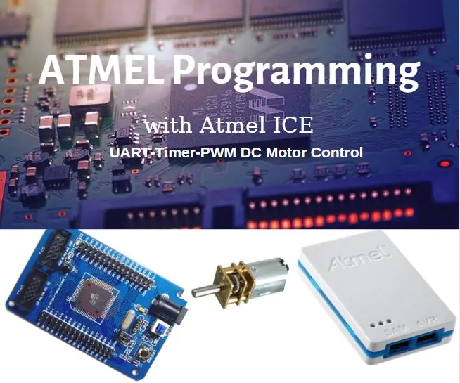 Atmega128A Пропорционално задвижване на двигателя - ATMEL ICE AVR Таймер UART PWM управление: 4 стъпки