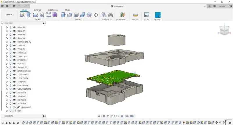 Navrhování skříně pomocí Fusion360