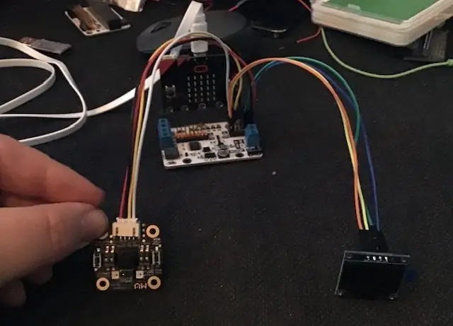 Czujnik wizyjny Micro:bit MU - połączenie szeregowe i ekran OLED