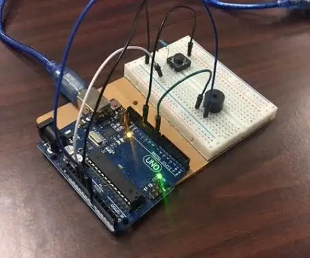 Moj pokušaj melodije zujalice dugmeta Arduino: 11 koraka