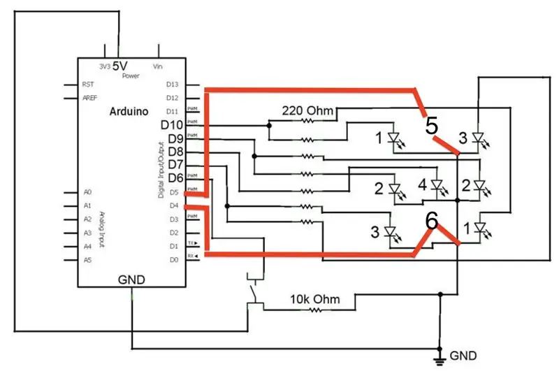 قم بتوصيل الأنود بـ Arduino