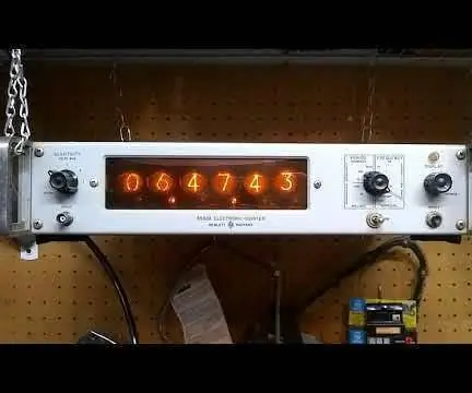 1960'ernes HP Counter Nixie Tube Clock/BG Display: 3 trin