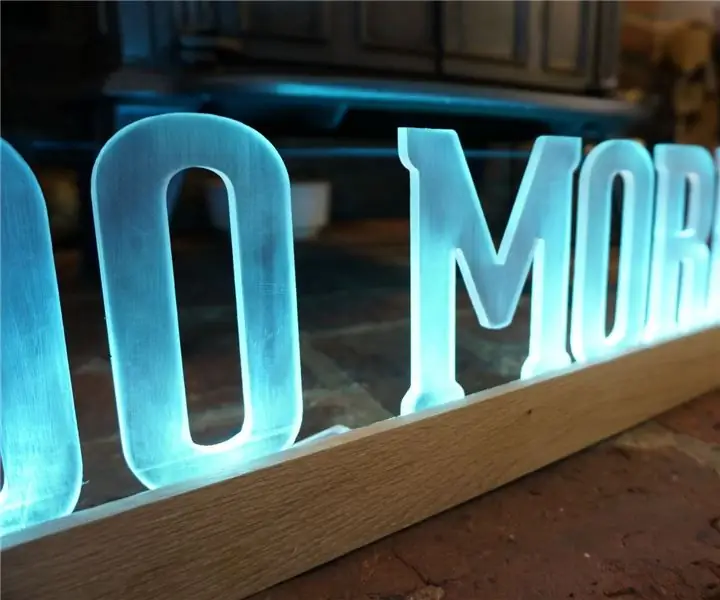 LED háttérvilágítású „DO MORE” jel: 8 lépés