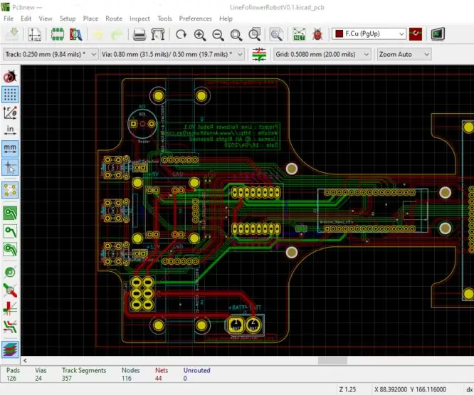 การออกแบบ PCB สำหรับ Line Follower Robot - Arnab Kumar Das: 4 ขั้นตอน