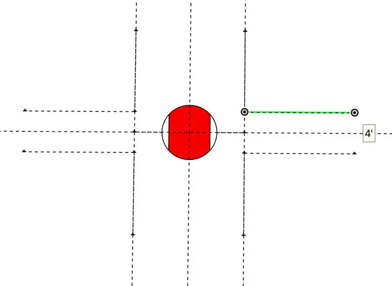 Inre cirkel Faceoff -konfiguration (End Zone Faceoff Dots)