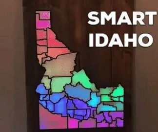 Inteligentná mapa Idaho s LED údajmi + umenie: 8 krokov (s obrázkami)