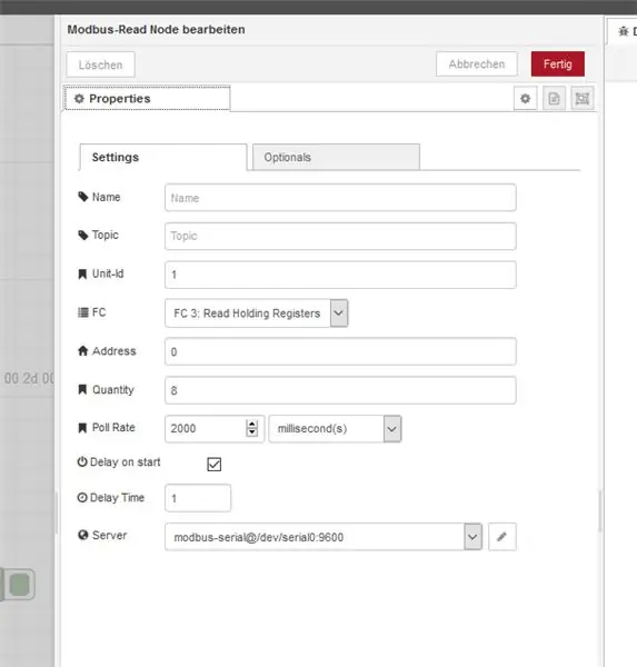 Modbus konfiguracija 2