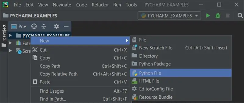 Opprette et Python -script i PyCharm