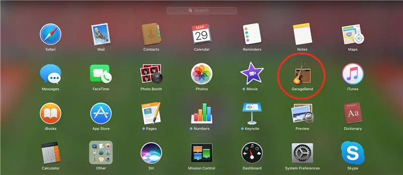 Ανοίξτε το GarageBand