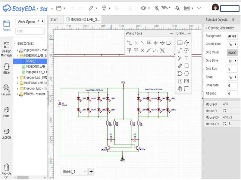 Registrering av EasyEDA och Circuit Design