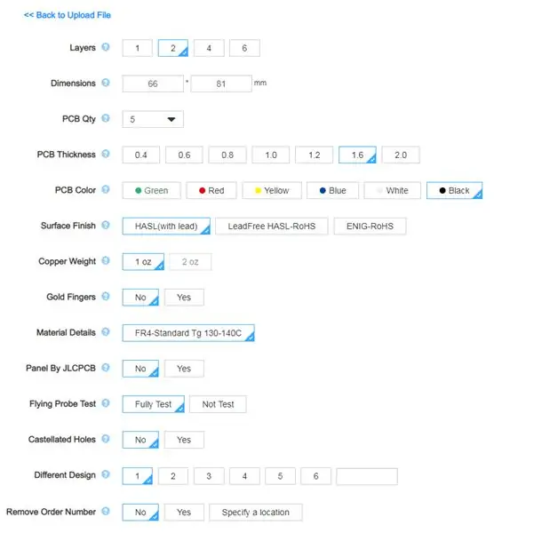 Upload Gerber til pcb -producent efter eget valg