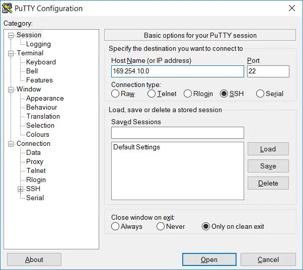 Hubungkan ke RPi