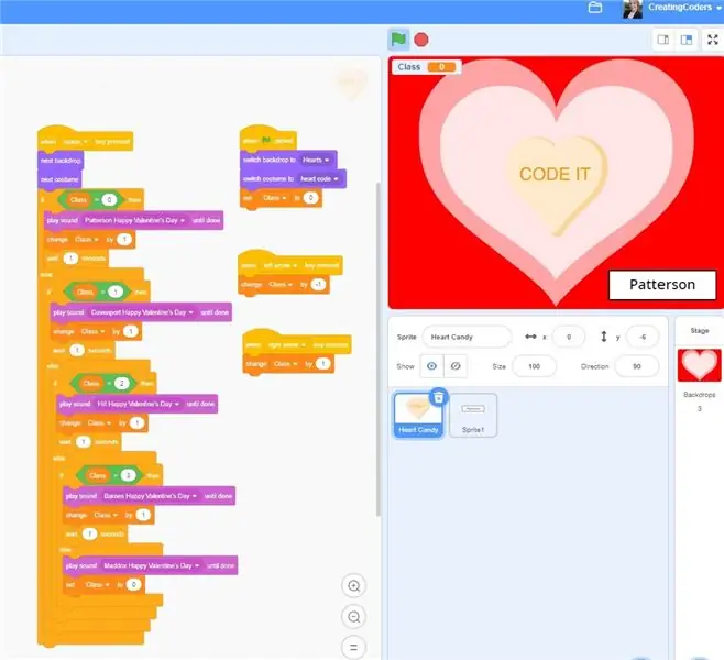 Programma il Candy Heart Sprite