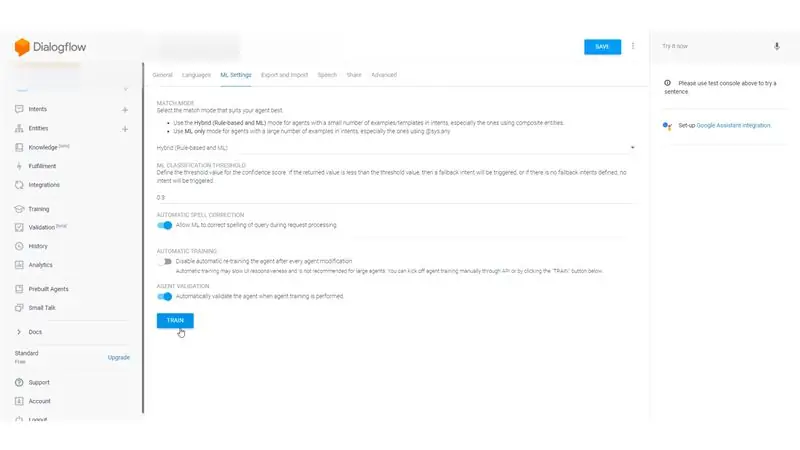 Az AI képzése - Dialogflow