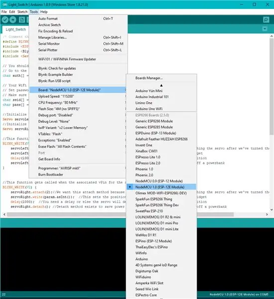 Die installering van Arduino IDE en ESP8266 Library