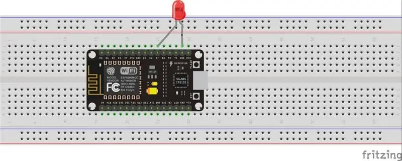 Anschließen der LED an den Node Mcu