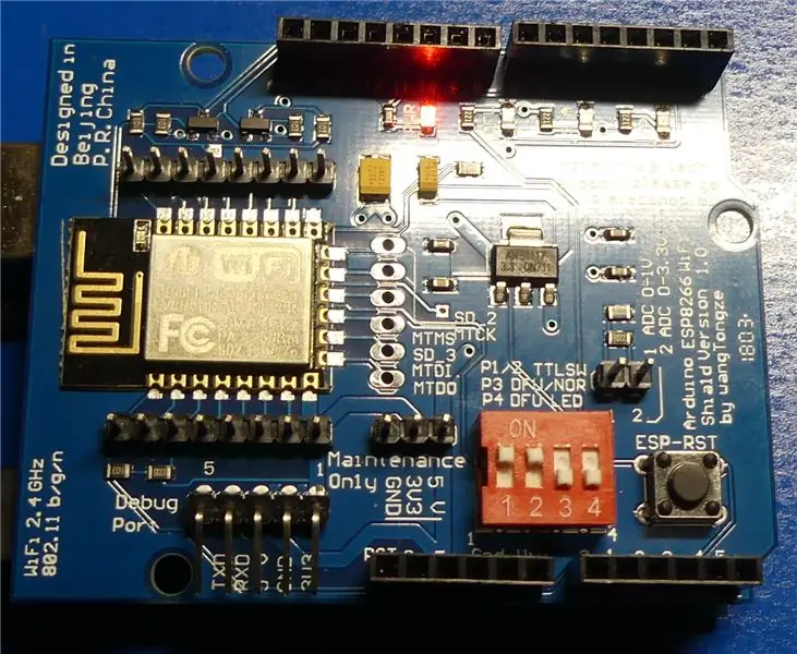 Passarel·la UDP / IP de sèrie per a Arduino basat en l'escut ESP8266