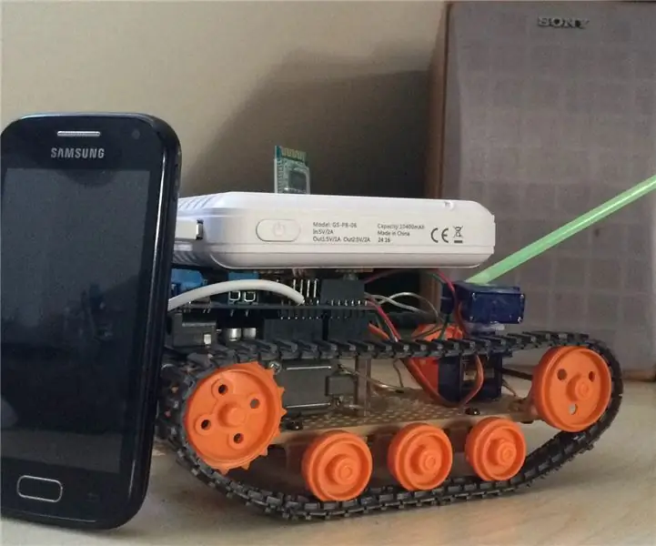 Arduino + Bluetooth Controlled Tank: 10 ขั้นตอน (พร้อมรูปภาพ)