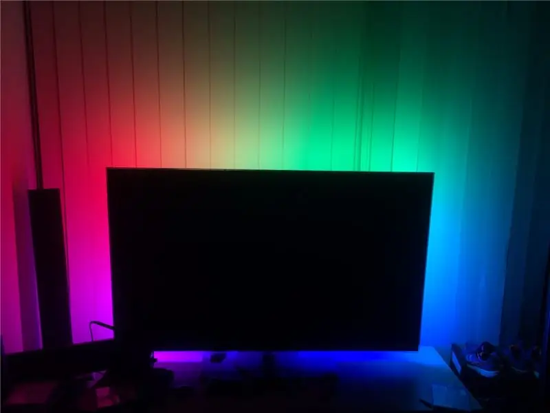 TV'nize Bağlı Her Giriş için Ambilight Sistemi. WS2812B Arduino UNO Raspberry Pi HDMI (Güncelleme 12.2019)