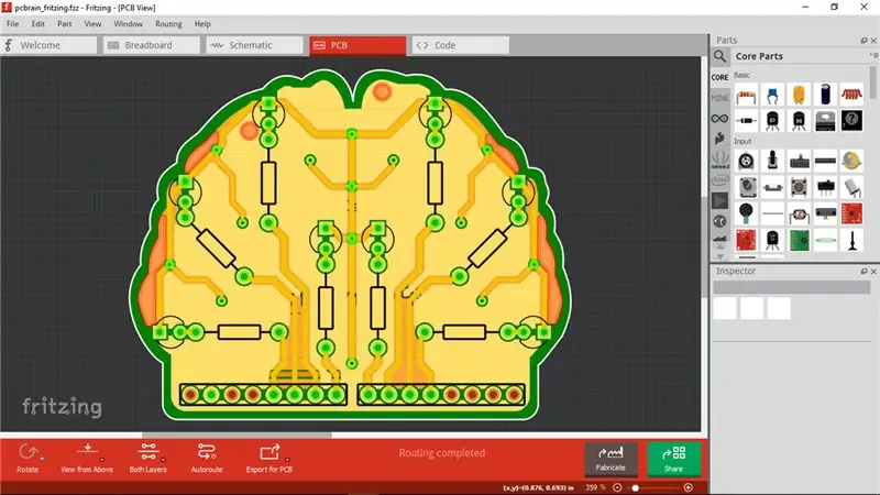 Kubuni PCB na Fritzing