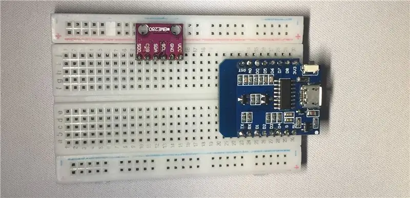 Prototipų kūrimas „Breadboard“(pereikite prie 3 veiksmo, jei norite pereiti prie kodo ir surinkimo)