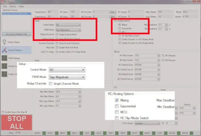 Control RC con accionamiento diferencial