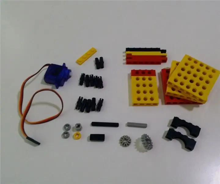 Servo SG90 ar nemodificētu Lego: 8 soļi