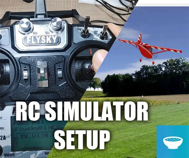 FlySky FS-i6X-oppsett med en RC-simulator: 5 trinn