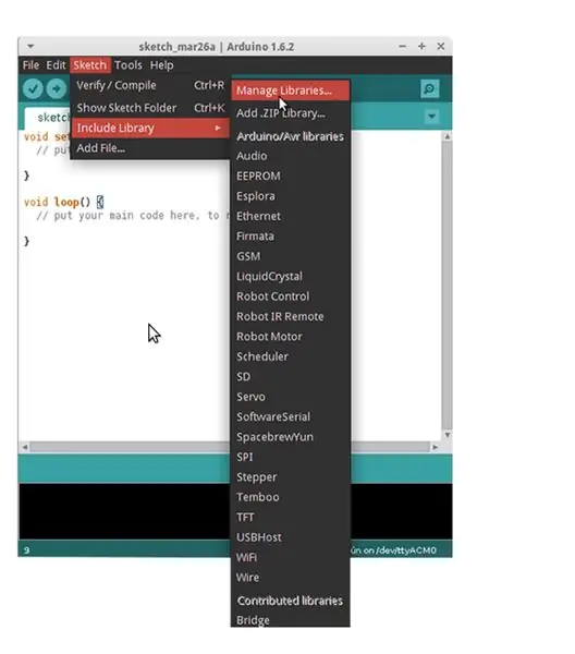 Arduino IDE'ye Gerekli Kitaplıkları Ekleyin