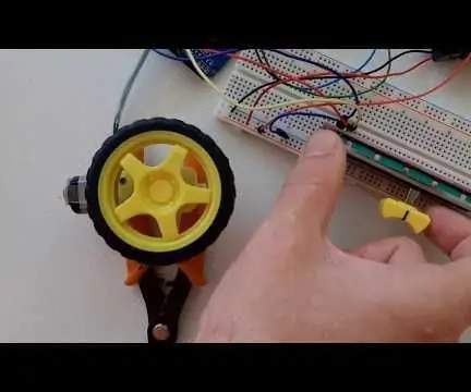 Arduino Tswj DC Lub Cev Muaj Zog Ceev thiab Kev Qhia Siv Lub Voj Potentiometer: 6 Cov Kauj Ruam