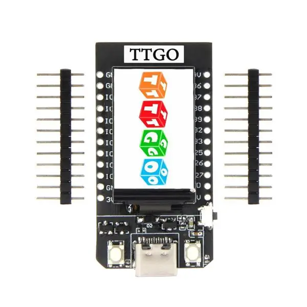 תצוגת TTGO (צבע) עם מיקרופיתון (TTGO T-display)