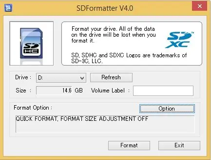 Upzip, formatirajte in namestite Armbian na kartico SD