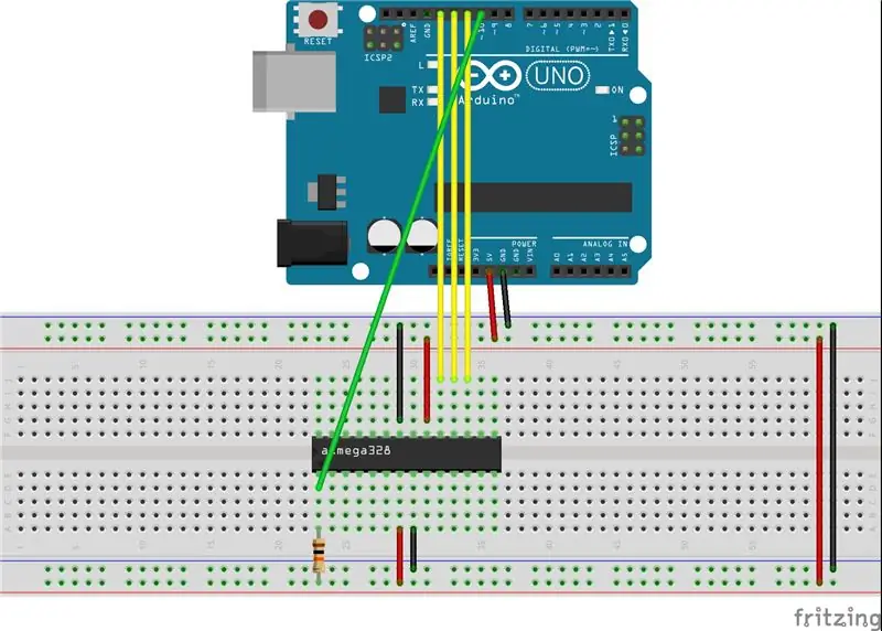 שריפת מטען בוער ל- Atmega328p