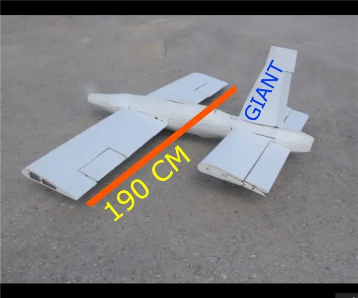 GIANT RC PLANE: 9 žingsniai (su nuotraukomis)