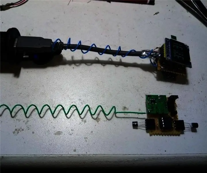 Motortemperatuursensor/meter met draadlose sonde vir klassieke voertuie: 7 stappe