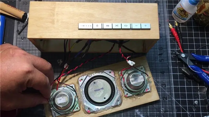 Solder in Speakers and Glue Front Panel